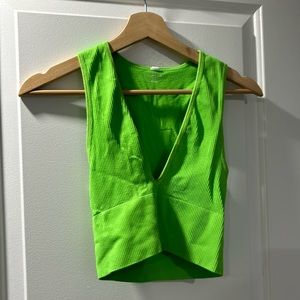 Green Crop Top